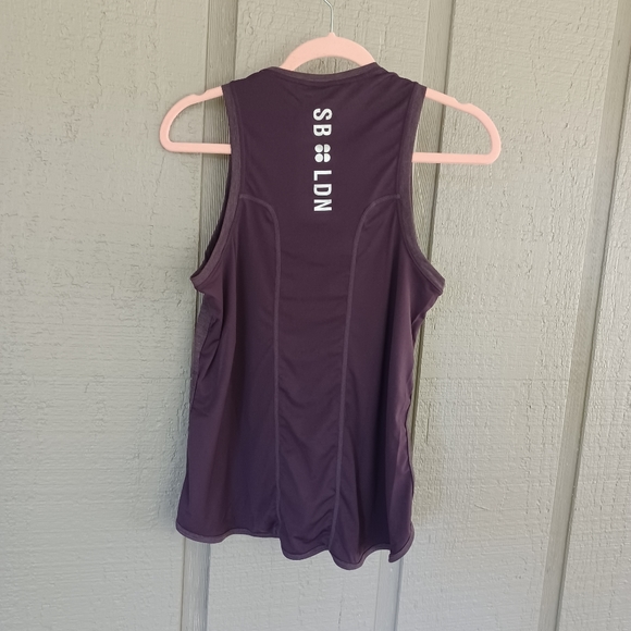 Sweaty Betty Compound Jersey Tank Size S In Aubergine Marl Women Pull On - Picture 5 of 11